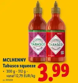 Lidl Tabasco squeeze aanbieding