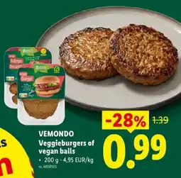 Lidl eggieburgers of vegan balls aanbieding