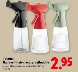 Lidl Handventilator met sproeifunctie aanbieding