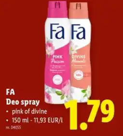 Lidl Deo spray aanbieding