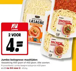 Jumbo Jumbo bolognese maaltijden aanbieding
