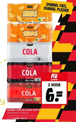 Jumbo Jumbo cola en sinas mini’s aanbieding