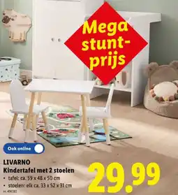 Lidl Kindertafel met 2 stoelen aanbieding