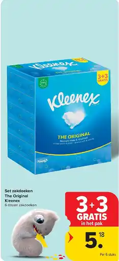Carrefour Set zakdoeken The Original Kleenex aanbieding