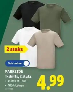 Lidl T-shirts, 2 stuks aanbieding