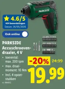 Lidl Accuschroevendraaier, 4 V aanbieding
