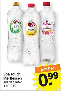 Albert Heijn Spa Touch literflessen aanbieding