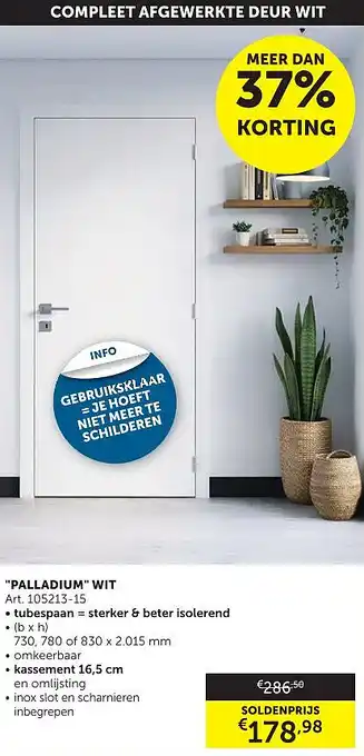 Zelfbouwmarkt PALLADIUM WIT aanbieding