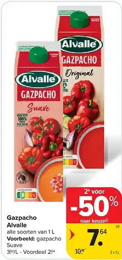 Carrefour Gazpacho Alvalle aanbieding