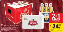 Carrefour Bier Stella Artois (24 x 33 cl en 8 x 50 cl) en Corona (6 x 33 cl en 12 x 33 cl) aanbieding
