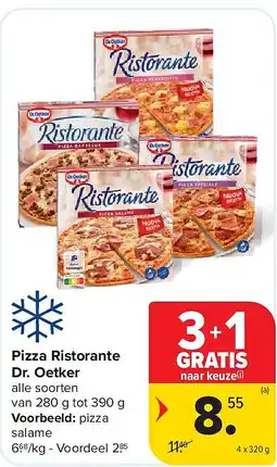 Carrefour Pizza Ristorante Dr. Oetker aanbieding