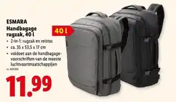 Lidl Handbagage rugzak, 401 aanbieding