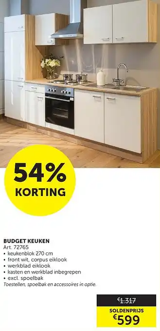 Zelfbouwmarkt BUDGET KEUKEN aanbieding