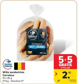 Carrefour Witte sandwiches Carrefour aanbieding