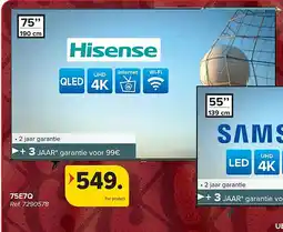 Carrefour Hisense 75E7Q QLED TV aanbieding
