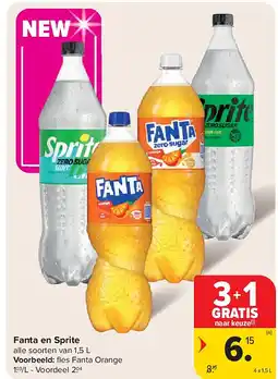 Carrefour Fanta en Sprite aanbieding