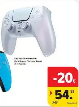Carrefour Draadloze controller DualSense Chroma Pearl aanbieding