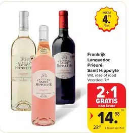 Carrefour Frankrijk Languedoc Prieuré Saint Hippolyte aanbieding