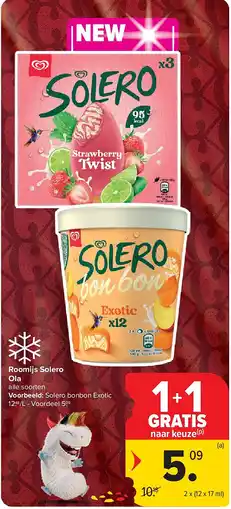 Carrefour Roomijs Solero Ola aanbieding