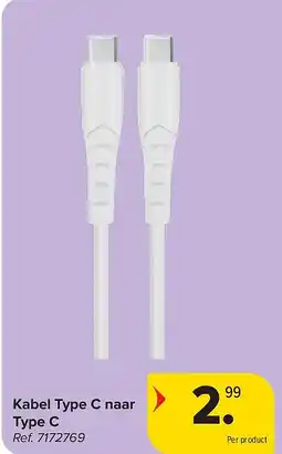 Carrefour Kabel Type C naar Type C aanbieding
