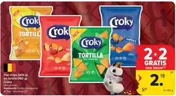 Carrefour Flat chips (200 g) en tortilla (160 g) Croky aanbieding