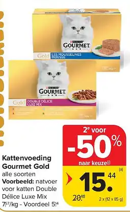 Carrefour Kattenvoeding Gourmet Gold aanbieding