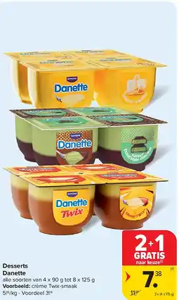 Carrefour Desserts Danette aanbieding