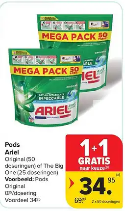 Carrefour Pods Ariel aanbieding