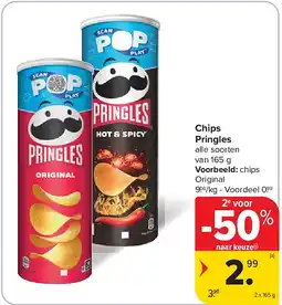 Carrefour Chips Pringles aanbieding
