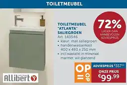 Zelfbouwmarkt TOILETMEUBEL ATLANTA SALIEGROEN aanbieding