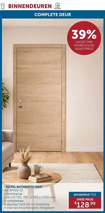 Zelfbouwmarkt ROYAL AUTHENTIC OAK aanbieding