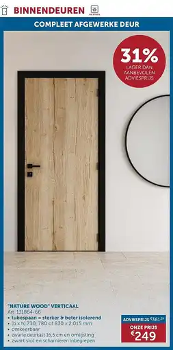 Zelfbouwmarkt NATURE WOOD VERTICAAL aanbieding