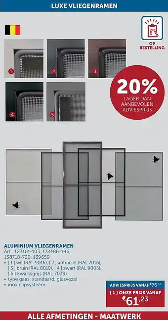 ALUMINIUM VLIEGENRAMEN