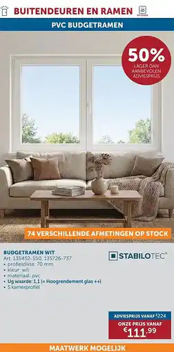 Zelfbouwmarkt BUDGETRAMEN WIT aanbieding