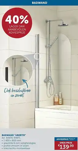 Zelfbouwmarkt BADWAND UBERTO aanbieding