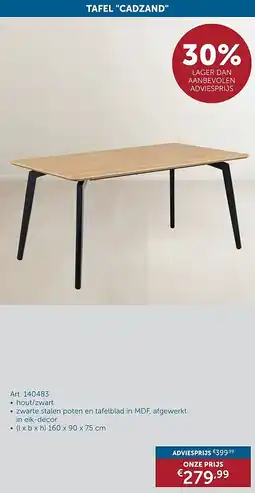 Zelfbouwmarkt TAFEL CADZAND aanbieding