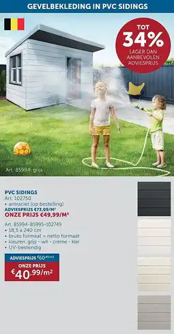 Zelfbouwmarkt PVC SIDINGS aanbieding