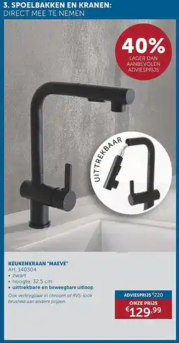 Zelfbouwmarkt KEUKENKRAAN MAEVE aanbieding