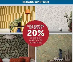 Zelfbouwmarkt BEHANG OP STOCK aanbieding