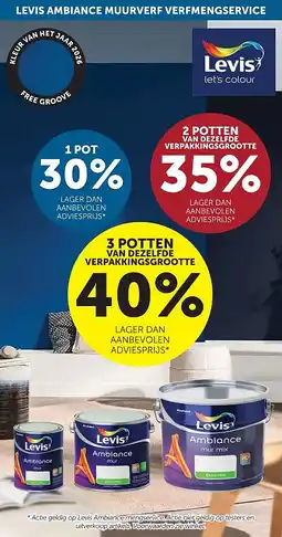 Zelfbouwmarkt LEVIS AMBIANCE MUURVERF VERFMENGSERVICE aanbieding