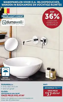 Zelfbouwmarkt DUMAWALL+ aanbieding