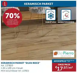 Zelfbouwmarkt KERAMISCH PARKET SILVA NOCE aanbieding