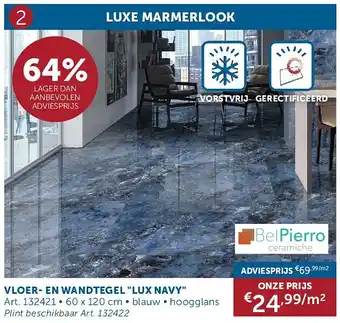 VLOER- EN WANDTEGEL LUX NAVY
