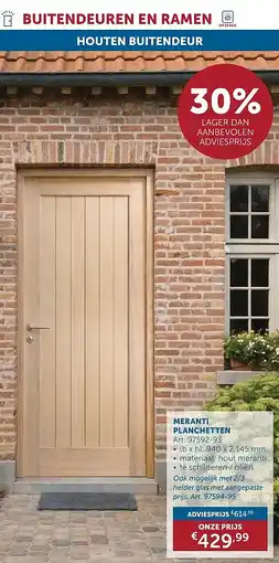Zelfbouwmarkt MERANTI PLANCHETTEN aanbieding