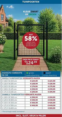 Zelfbouwmarkt TUINPOORTENH 100 X B 100 cm aanbieding