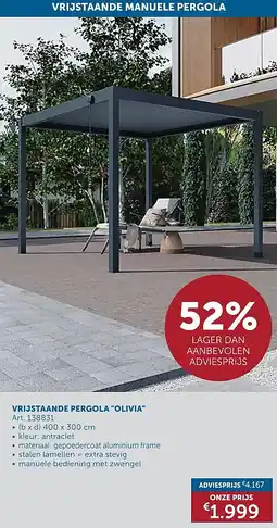 Zelfbouwmarkt VRIJSTAANDE PERGOLA OLIVIA aanbieding