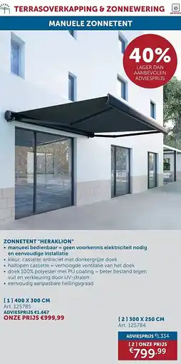 Zelfbouwmarkt ZONNETENT HERAKLION aanbieding
