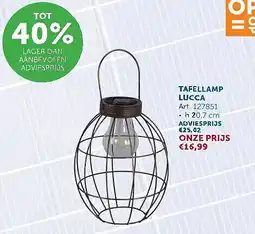Zelfbouwmarkt TAFELLAMP LUCCA aanbieding