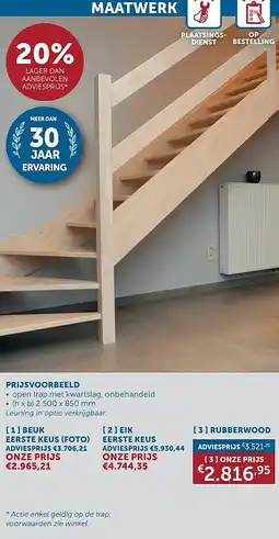 Zelfbouwmarkt PRIJSVOORBEELD RUBBERWOOD aanbieding