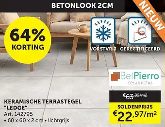 KERAMISCHE TERRASTEGEL LEDGE